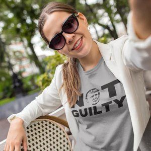 Trump Not Guilty Women's Short Sleeve Midweight Cotton Tee